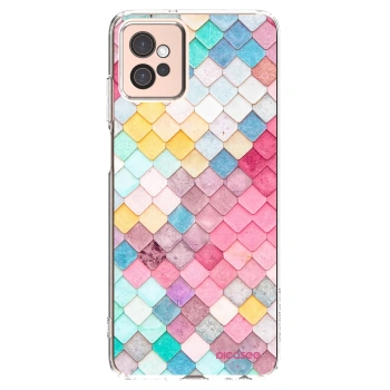 Picasee silikonowe przeźroczyste etui na Motorola Moto G32 - Colorful roof