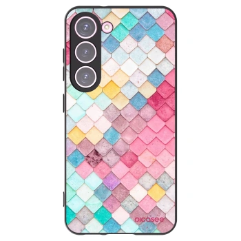 Picasee silikonowe czarne etui na Samsung Galaxy S23 5G - Colorful roof