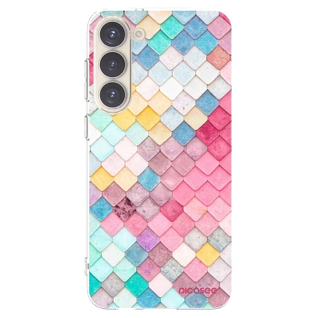 Picasee silikonowe przeźroczyste etui na Samsung Galaxy S23+ 5G - Colorful roof