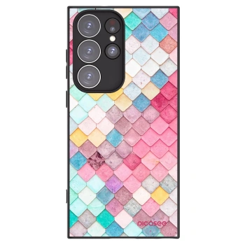 Picasee silikonowe czarne etui na Samsung Galaxy S23 Ultra 5G - Colorful roof