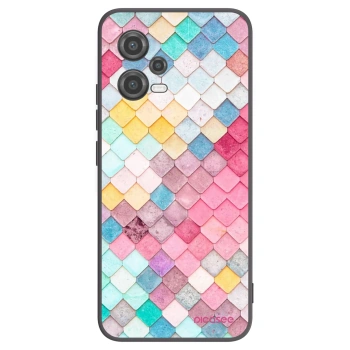 Picasee silikonowe czarne etui na Xiaomi Poco X5 - Colorful roof