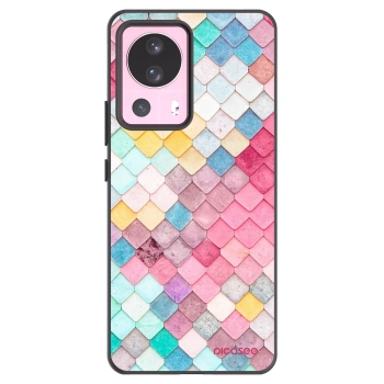 Picasee silikonowe czarne etui na Xiaomi 13 Lite - Colorful roof
