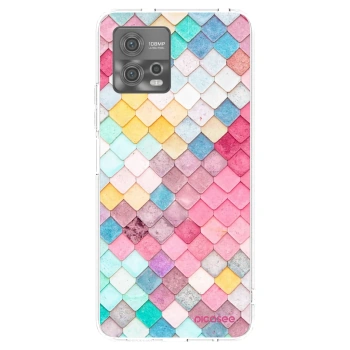 Picasee silikonowe przeźroczyste etui na Motorola Moto G72 - Colorful roof