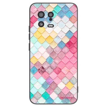 Picasee silikonowe czarne etui na Xiaomi 13 - Colorful roof