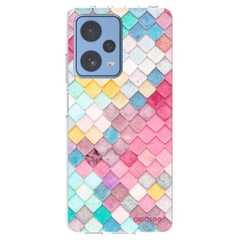 Picasee silikonowe przeźroczyste etui na Xiaomi Redmi Note 12 Pro 5G - Colorful roof