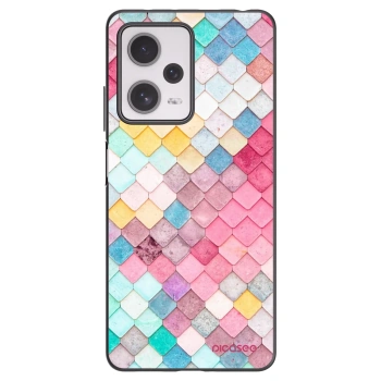 Picasee silikonowe czarne etui na Xiaomi Redmi Note 12 Pro+ 5G - Colorful roof