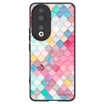 Picasee silikonowe czarne etui na Honor 90 5G - Colorful roof