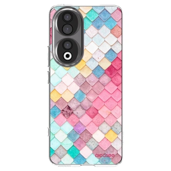 Picasee silikonowe przeźroczyste etui na Honor 90 5G - Colorful roof