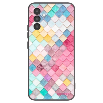 Picasee silikonowe czarne etui na Samsung Galaxy A04s A047F - Colorful roof