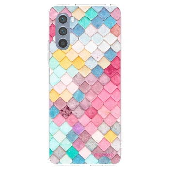 Picasee silikonowe przeźroczyste etui na Motorola Moto G62 - Colorful roof