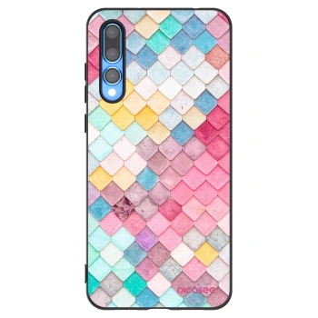 Picasee silikonowe czarne etui na Huawei P20 Pro - Colorful roof