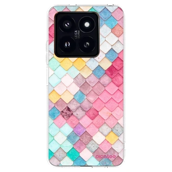 Picasee silikonowe przeźroczyste etui na Xiaomi 14 Pro - Colorful roof