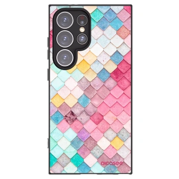 Picasee silikonowe czarne etui na Samsung Galaxy S24 Ultra S928B 5G - Colorful roof