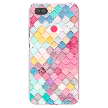 Picasee silikonowe przeźroczyste etui na Xiaomi Mi 8 Lite - Colorful roof