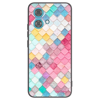 Picasee silikonowe czarne etui na Motorola Edge 40 Neo - Colorful roof