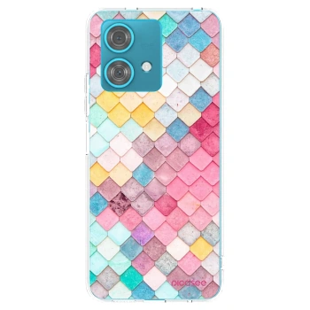 Picasee silikonowe przeźroczyste etui na Motorola Edge 40 Neo - Colorful roof
