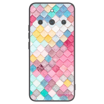 Picasee silikonowe czarne etui na Realme 11 Pro+ - Colorful roof