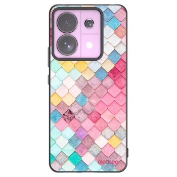 Picasee silikonowe czarne etui na Xiaomi Redmi Note 13 Pro 5G - Colorful roof