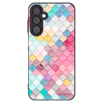 Picasee silikonowe czarne etui na Samsung Galaxy A25 A256B 5G - Colorful roof