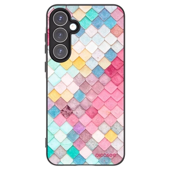 Picasee silikonowe czarne etui na Samsung Galaxy A55 5G A556B - Colorful roof