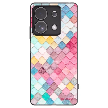Picasee silikonowe czarne etui na Xiaomi Redmi Note 13 Pro 4G - Colorful roof