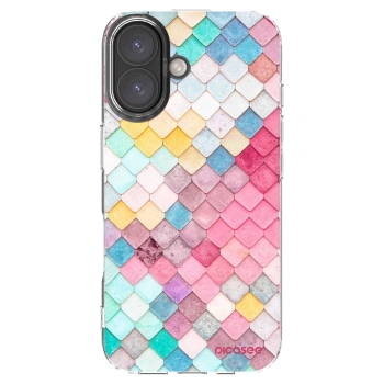 Picasee silikonowe przeźroczyste etui na Apple iPhone 16 - Colorful roof