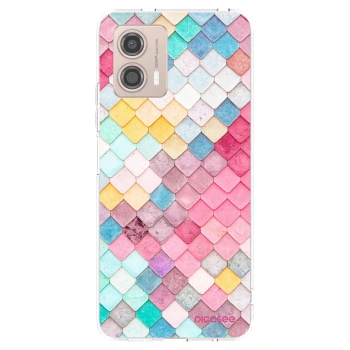 Picasee silikonowe przeźroczyste etui na Motorola Moto G53 5G - Colorful roof