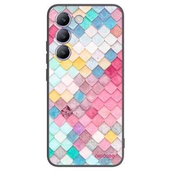 Picasee silikonowe czarne etui na Vivo V40 SE 5G - Colorful roof