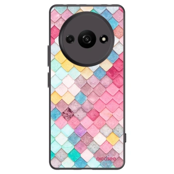 Picasee silikonowe czarne etui na Xiaomi Redmi A3 - Colorful roof