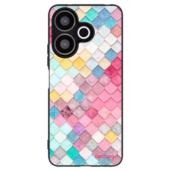 Picasee silikonowe czarne etui na Xiaomi Redmi 13 4G - Colorful roof