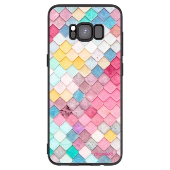 Picasee silikonowe czarne etui na Samsung Galaxy S8 G950F - Colorful roof