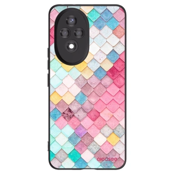 Picasee silikonowe czarne etui na Honor 200 Pro 5G - Colorful roof