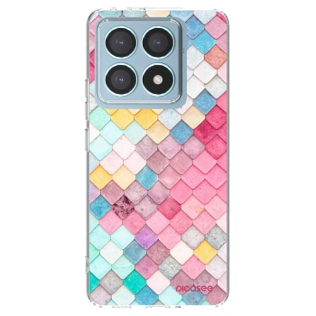 Picasee silikonowe przeźroczyste etui na Xiaomi 14T Pro - Colorful roof