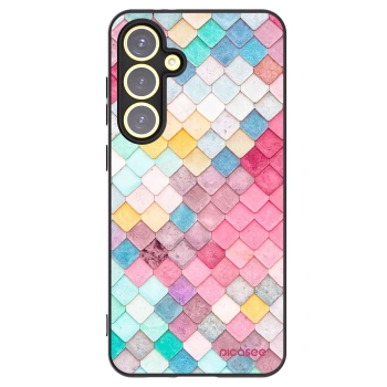 Picasee silikonowe czarne etui na Samsung Galaxy S24 FE S721B - Colorful roof