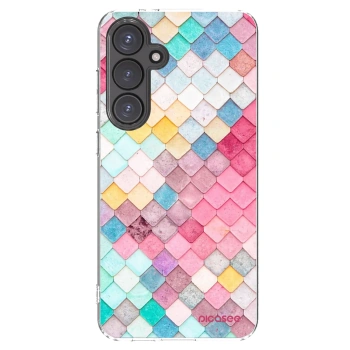 Picasee silikonowe przeźroczyste etui na Samsung Galaxy S24 FE S721B - Colorful roof