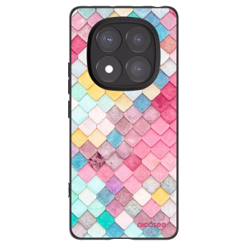 Picasee silikonowe czarne etui na Xiaomi Redmi Note 14 Pro+ 5G - Colorful roof