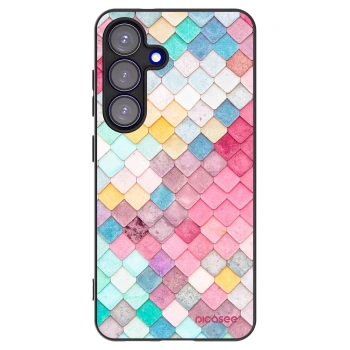 Picasee silikonowe czarne etui na Samsung Galaxy S25 5G - Colorful roof