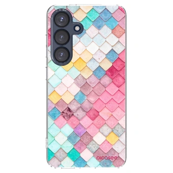 Picasee silikonowe przeźroczyste etui na Samsung Galaxy S25 5G - Colorful roof