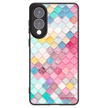 Picasee silikonowe czarne etui na Samsung Galaxy S25 Edge 5G - Colorful roof
