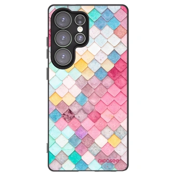 Picasee silikonowe czarne etui na Samsung Galaxy S25 Ultra 5G - Colorful roof