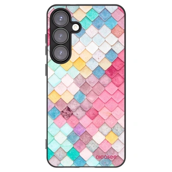 Picasee silikonowe czarne etui na Samsung Galaxy S25+ 5G - Colorful roof
