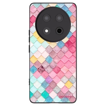 Picasee silikonowe czarne etui na Honor Magic7 Lite 5G - Colorful roof