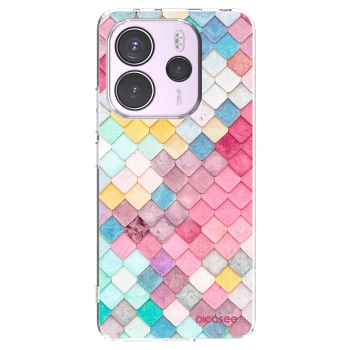 Picasee silikonowe przeźroczyste etui na Xiaomi Redmi Note 14 4G - Colorful roof