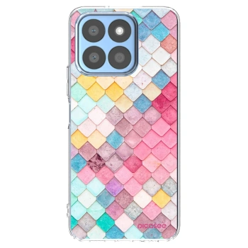 Picasee silikonowe przeźroczyste etui na Honor X8c - Colorful roof