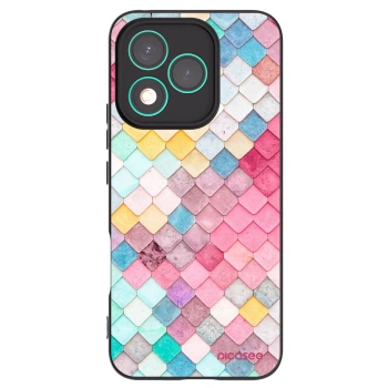 Picasee silikonowe czarne etui na Honor 400 Lite 5G - Colorful roof