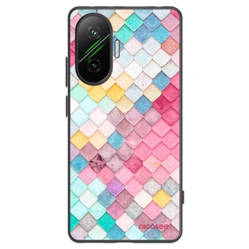 Picasee silikonowe czarne etui na Xiaomi Poco F7 5G - Colorful roof