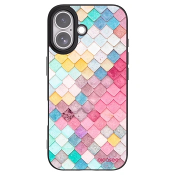 Picasee silikonowe czarne etui na Apple iPhone 17 - Colorful roof