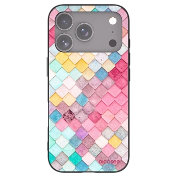 Picasee silikonowe czarne etui na Apple iPhone 17 Pro - Colorful roof