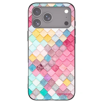 Picasee silikonowe czarne etui na Apple iPhone 17 Pro Max - Colorful roof
