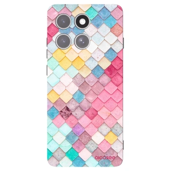 Picasee silikonowe czarne etui na Motorola Edge 60 Pro - Colorful roof